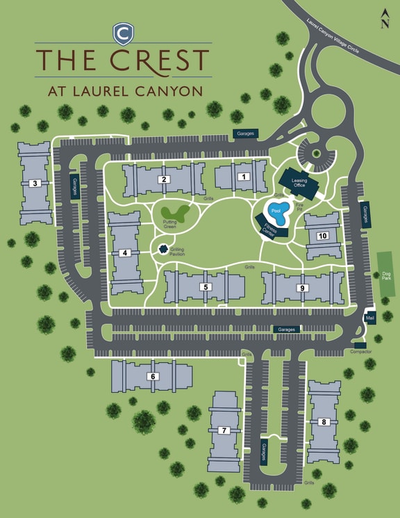 Site Map of the entire property at The Crest at Laurel Canyon, Georgia, 30114